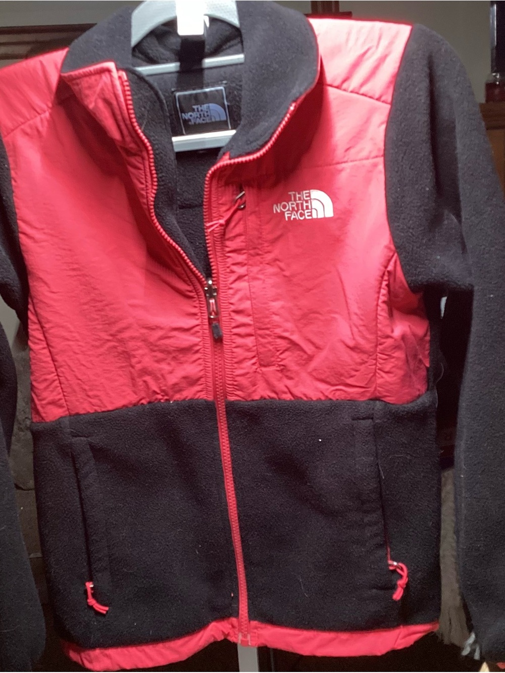 The North Face Red and Black Teddy Jacket